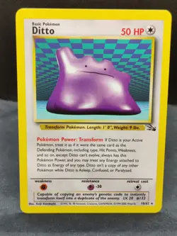 Pokemon TCG: 1999-2000 Red Logo Fossil Ditto - Australian Print - NM - Image 1