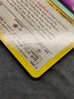 Pokemon TCG: 1999-2000 Red Logo Fossil Ditto - Australian Print - NM - Image 4