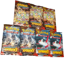 POKEMON SCARLET & VIOLET LOT (7) BOOSTER PACKS SURGING SPARKS NISP - Image 2
