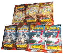 POKEMON SCARLET & VIOLET LOT (7) BOOSTER PACKS SURGING SPARKS NISP - Image 3