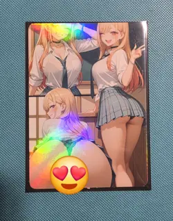 Spicy Waifu Card - Marin- Goddess ACG Custom DIY Fan Art Card NSFW - Image 1