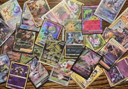 Pokemon cards bulk lot of 500 + Various Holos + 5 V/VStar/Radiant/Full Art Cards - Image 2