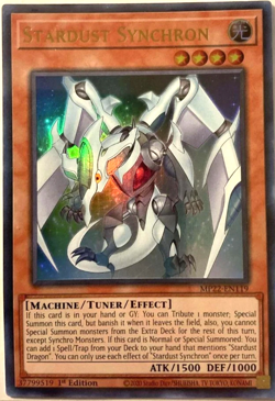 Stardust Synchron MP22-EN119 Ultra Rare 1st Edition YuGiOh TCG Card - Image 1
