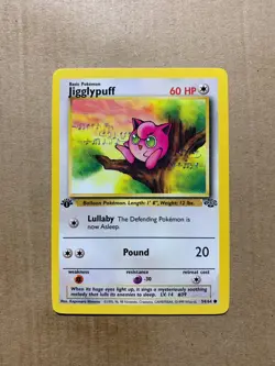 1st Edition Jigglypuff 54/64 Jungle Set - Common Pokemon Card - NM/Mint - Image 1