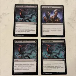 Magic the Gathering MTG Go For The Throat Play Set Of 4 Cards - Image 1