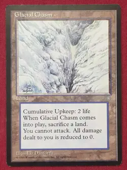 Magic The Gathering ICE AGE GLACIAL CHASM land card MTG - Image 1