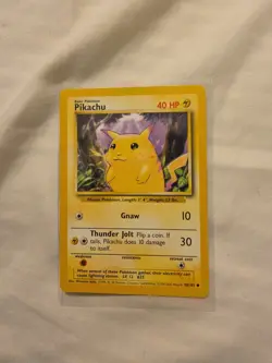 Pikachu Pokemon Card Base Set 58/102 Yellow Cheeks 1999 - Image 1
