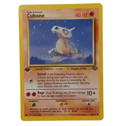 Cubone 50/64 1st Edition Base Set Vintage Pokemon Card WOTC 1999 - Image 1