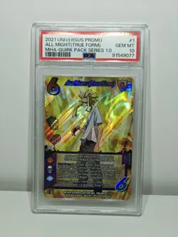 All Might PSA 10 Universus Character Promo Card Foil My Hero Academia CCG - Image 1