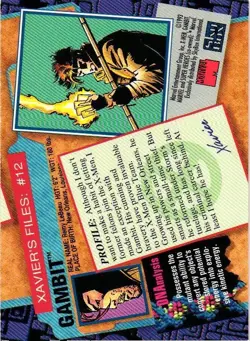 GAMBIT #12 1993 Base SkyBox Marvel X-Men Series 2 Collectible Card - Image 2