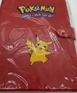 Vintage Pokemon Gotta Catch 'Em All Binder Red Pikachu - NEW SEALED 1999 - Image 2