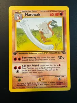 Pokemon TCG Cubone 50/64 & Marowak 39/64 Non Holo - 1st Edition 1999 Jungle - Image 1