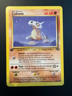 Pokemon TCG Cubone 50/64 & Marowak 39/64 Non Holo - 1st Edition 1999 Jungle - Image 3