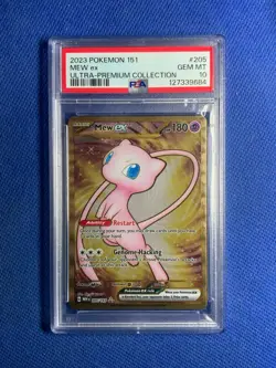 2023 POKEMON 151 ULTRA PREMIUM COLLECTION MEW EX #205 PSA 10 METAL FULL ART - Image 5