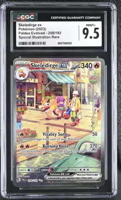 2023 Pokemon Scarlet & Violet Paldea Evolved SAR Skeledirge #258/193 EX CGC 9.5 - Image 1