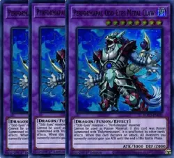Yugioh Performapal Odd-Eyes Metal Claw x 3 - 1st Super Rare NM - Free Holo Card - Image 1