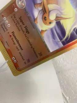 Pokemon Card Flareon 5/100 Reverse Holo EX Sandstorm E-Reader Clean Back Read - Image 2