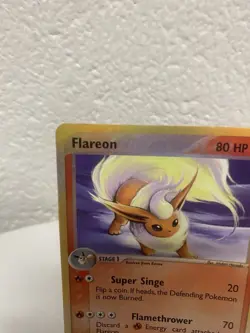 Pokemon Card Flareon 5/100 Reverse Holo EX Sandstorm E-Reader Clean Back Read - Image 3