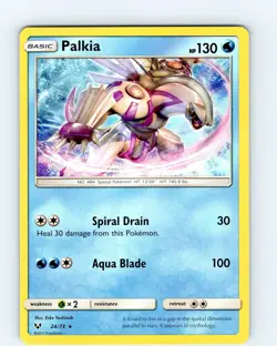 Pokemon TCG Palkia S&M Shining Legends 24/73 Holo Rare Card NM - Image 1