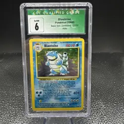 Pokemon 1999 Blastoise Base Set Unlimited 2/102 Holo Card, CGC 6 - Image 1