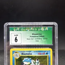 Pokemon 1999 Blastoise Base Set Unlimited 2/102 Holo Card, CGC 6 - Image 3