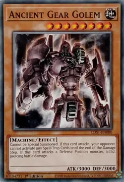LDS1-EN080 ANCIENT GEAR GOLEM COMMON 1ST EDITION YuGiOh CARD - Image 1