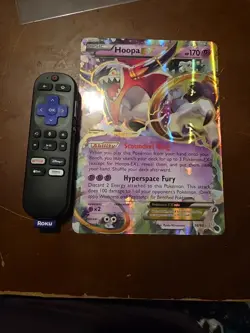 HOOPA EX JUMBO POKEMON CARD #36/98 (2015)-***** HAS A FEW MARKS ON BACK OF CARD! - Image 1