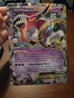HOOPA EX JUMBO POKEMON CARD #36/98 (2015)-***** HAS A FEW MARKS ON BACK OF CARD! - Image 2