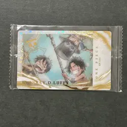 S3589 Luffy Ace Sabo OP2-30 R Japanese One Piece Itajaga Wafer Card Sealed D6 - Image 1