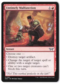 Untimely Malfunction #161 Duskmourn: House of Horror NM - Image 1