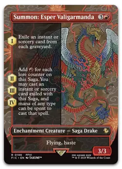 Summon: Esper Valigarmanda (Borderless) #198 (NM) Final Fantasy FIC Magic MTG - Image 1