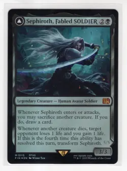 MTG Final Fantasy Foil Mythic #0115 Sephiroth Fabled Soldier - Image 1