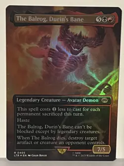 The Balrog, Durin's Bane (Borderless) 405 Foil Universes Beyond MTG - Image 1