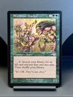 SKYSHROUD POACHER MTG Nemesis Magic the Gathering Green Elf NM - Image 1