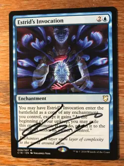 Magic the Gathering MTG Estrid's Invocation Commander signed NM - Image 1