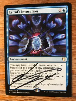 Magic the Gathering MTG Estrid's Invocation Commander signed NM - Image 2