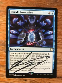 Magic the Gathering MTG Estrid's Invocation Commander signed NM - Image 3
