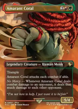 1 x Amarant Coral - Foil - Borderless - Commander: Final Fantasy - NM-Mint - MTG - Image 1