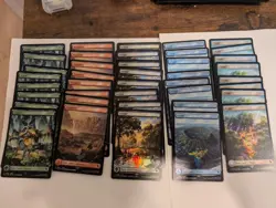 Lot Of 40 Chocobo Track Foil Full Art BASIC LAND NM Final Fantasy MTG Magic - Image 1