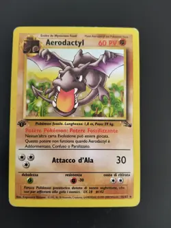 Pokemon Aerodactyl 16/62 Fossil Rara Prima Edizione Wizards ITA - Image 1