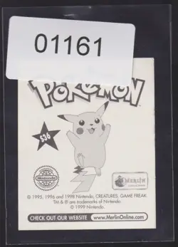 Pokemon Rare Merlin Stickers 1999 James Prism S36 - Image 3