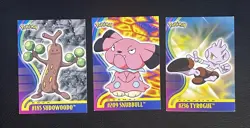 2001 Topps Pokemon TV Animation Edition - Johto Series 1 Lot Of 3 Cards - Image 1
