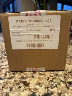 Case of 12 Pokemon TCG Prismatic Evolutions Tech Sticker 36 Booster Packs - Image 1
