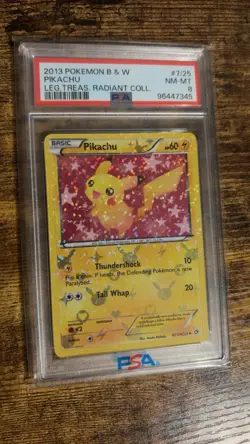 Pokemon Pikachu 2013 B&W Legendary Treasures Radiant Collection #RC7/RC25 - Image 1
