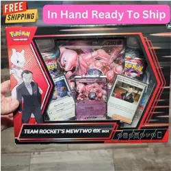 Pokemon TCG Team Rocket's Mewtwo ex Box Sealed NEW IN HAND Free Fast Shipping - Image 2