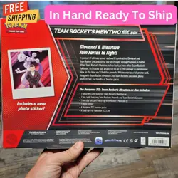 Pokemon TCG Team Rocket's Mewtwo ex Box Sealed NEW IN HAND Free Fast Shipping - Image 3