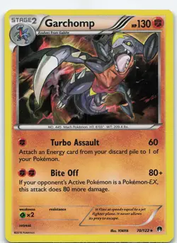 Garchomp 70/122 Holo Rare Holo XY - BREAKpoint LP Pokemon - Image 1