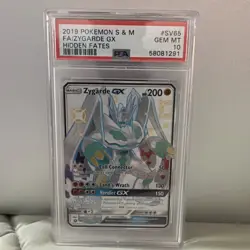 2019 Pokemon SM Hidden Fates Zygarde GX Shiny Vault Rare #SV65/SV94 PSA 10 - Image 1