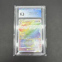 CGC 9.5 Gem Mint Dragonite VSTAR 081/078 Rainbow Rare Full Art Holo Pokemon Go - Image 1