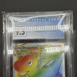 CGC 9.5 Gem Mint Dragonite VSTAR 081/078 Rainbow Rare Full Art Holo Pokemon Go - Image 3